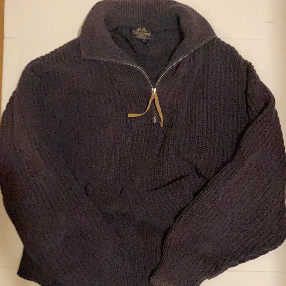 Willis & Geiger Men’s 1/4 zip cotton sweater - Large.